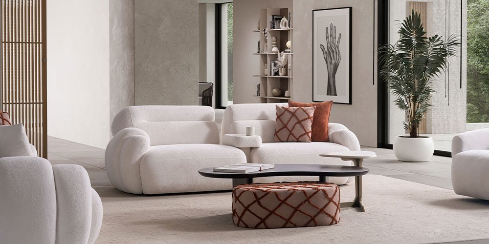 Loft Koltuk Takımı Beyaz - İnegöl Mobilya