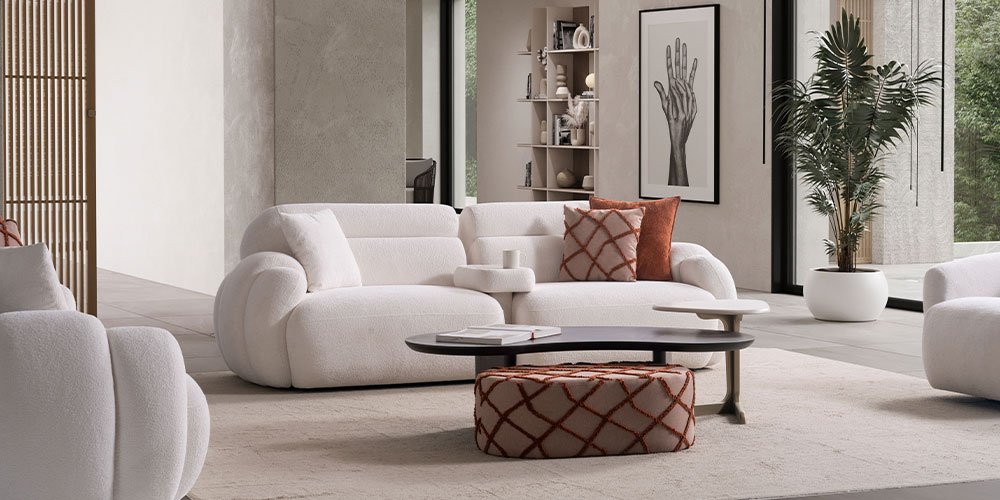 Loft Koltuk Takımı Beyaz - İnegöl Mobilya
