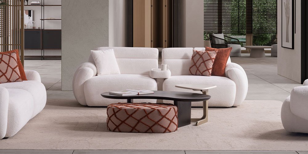 Loft Koltuk Takımı Beyaz - İnegöl Mobilya