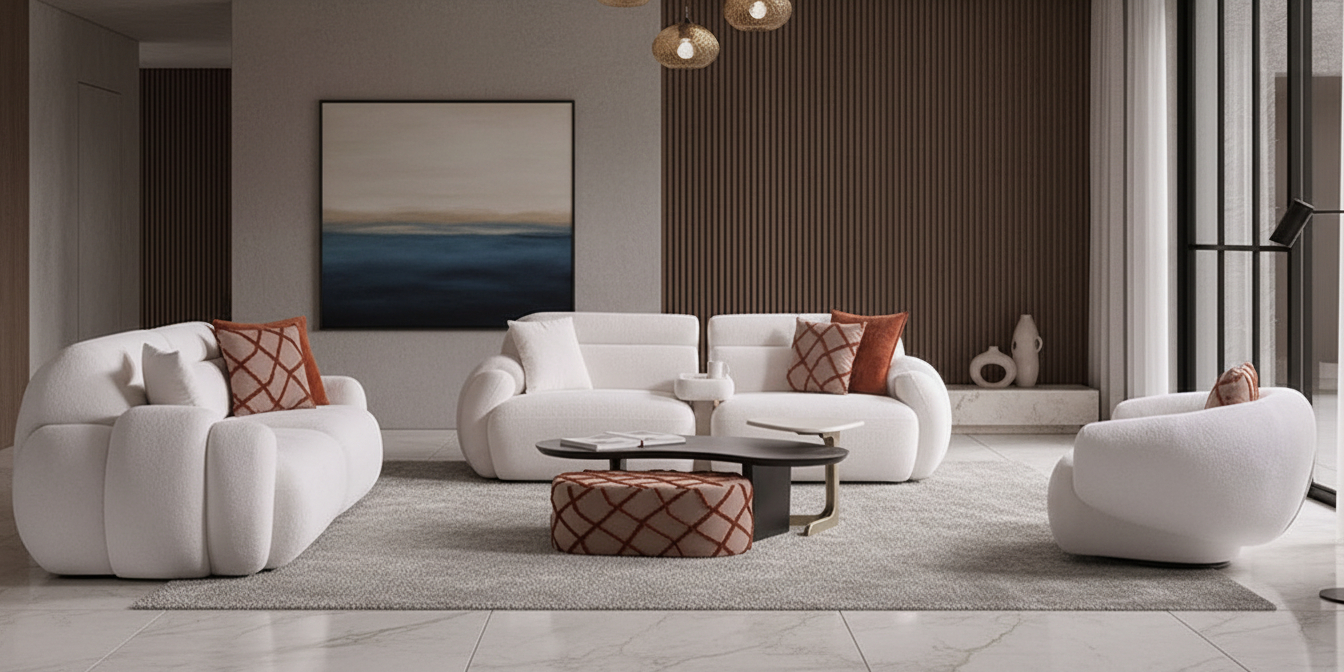 Loft Koltuk Takımı Beyaz - İnegöl Mobilya