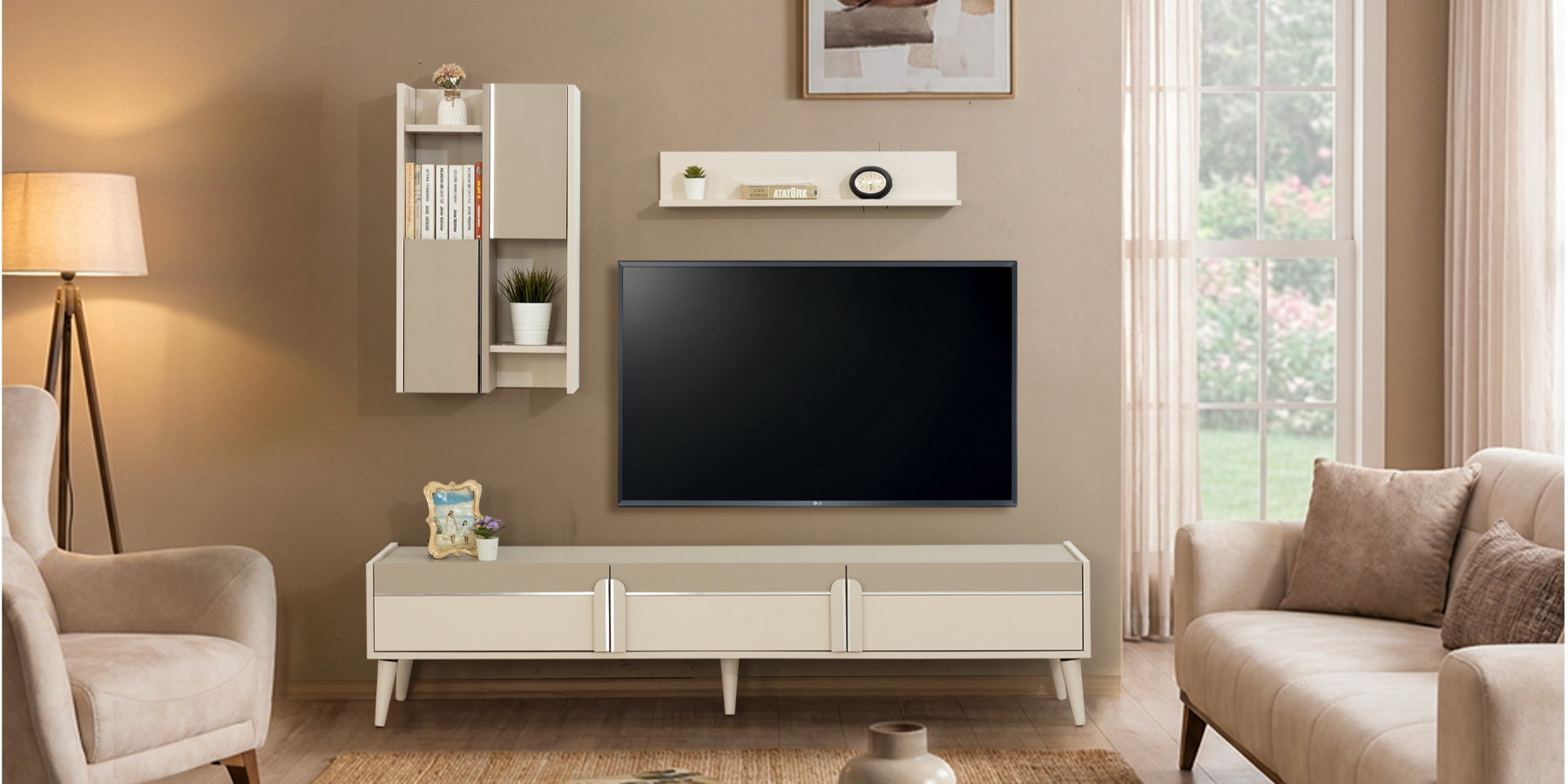 Loft Krem Yemek Odası Takımı - İnegöl Mobilya