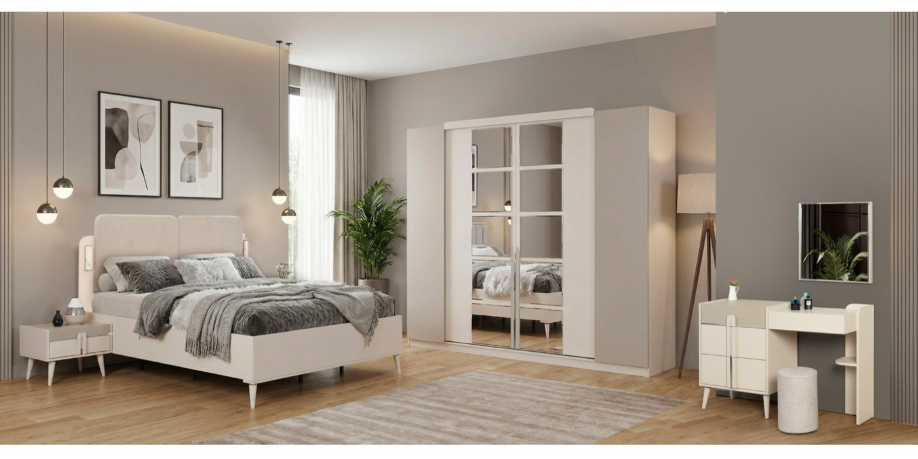 Loft Sürgülü Yatak Odası Takımı - İnegöl Mobilya