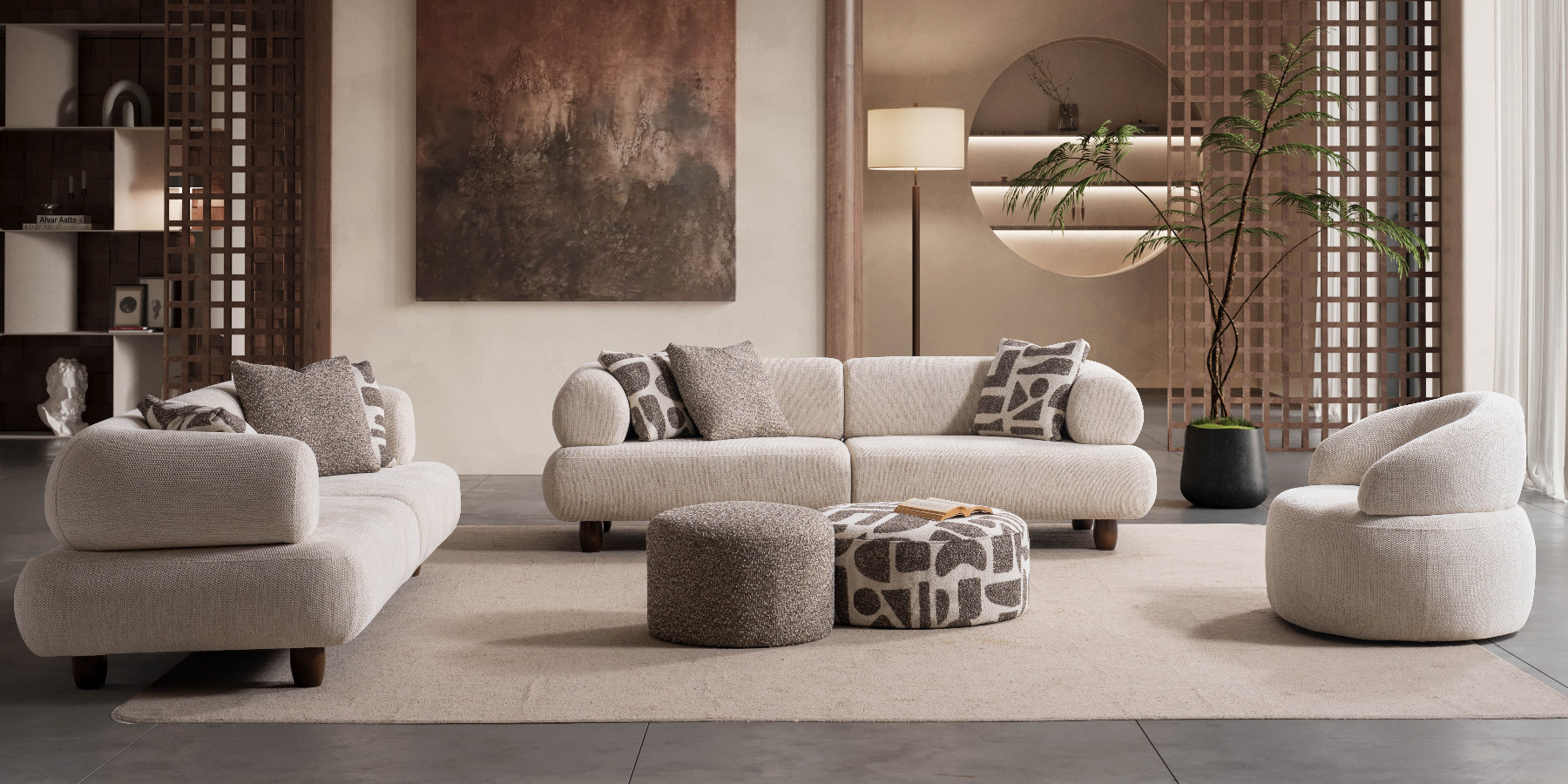 Soho Amerikan Walnut Koltuk Takımı - İnegöl Mobilya