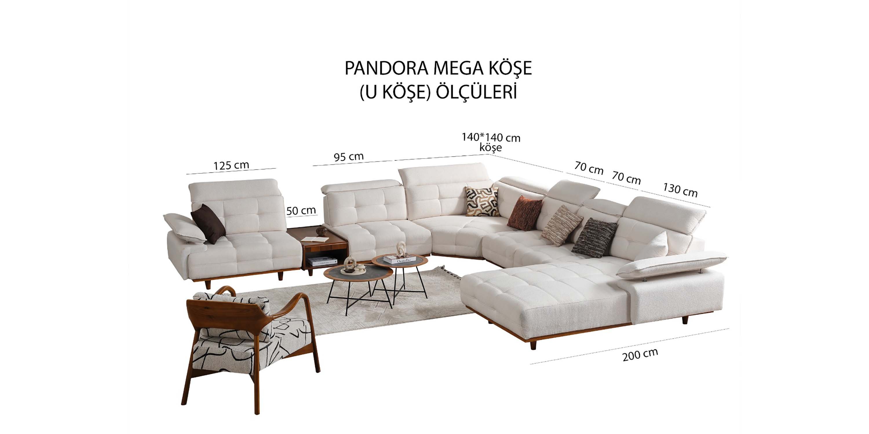 Pandora U Köşe Koltuk Takımı - İnegöl Mobilya