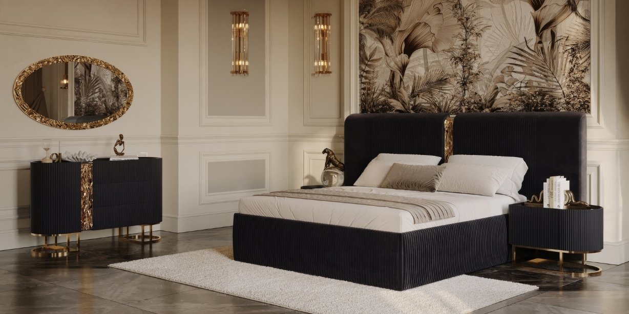 Lyon Black Yatak Odası Takımı - İnegöl Mobilya