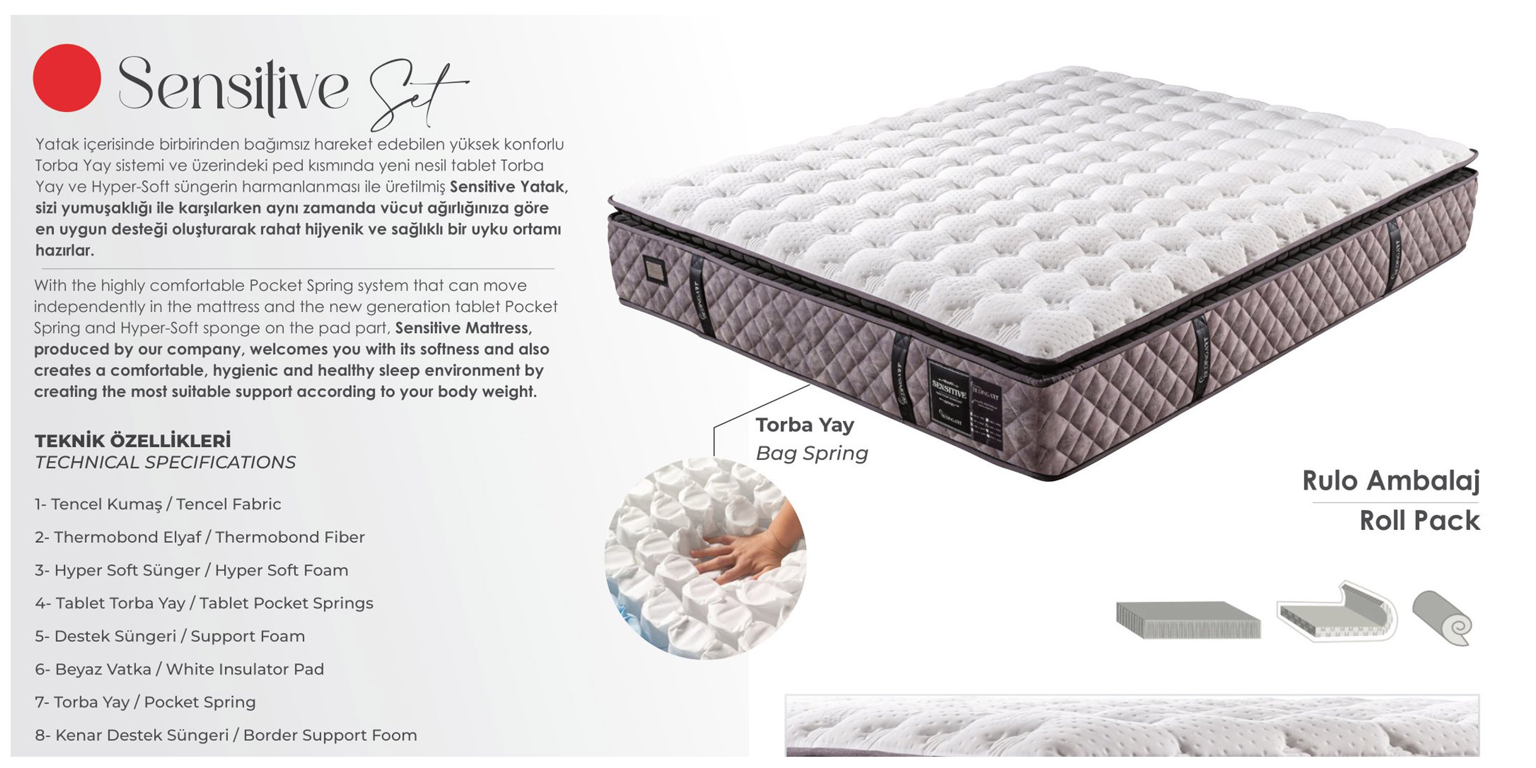 Sensitive Pad 2000 Ortopedik Yatak - İnegöl Mobilya
