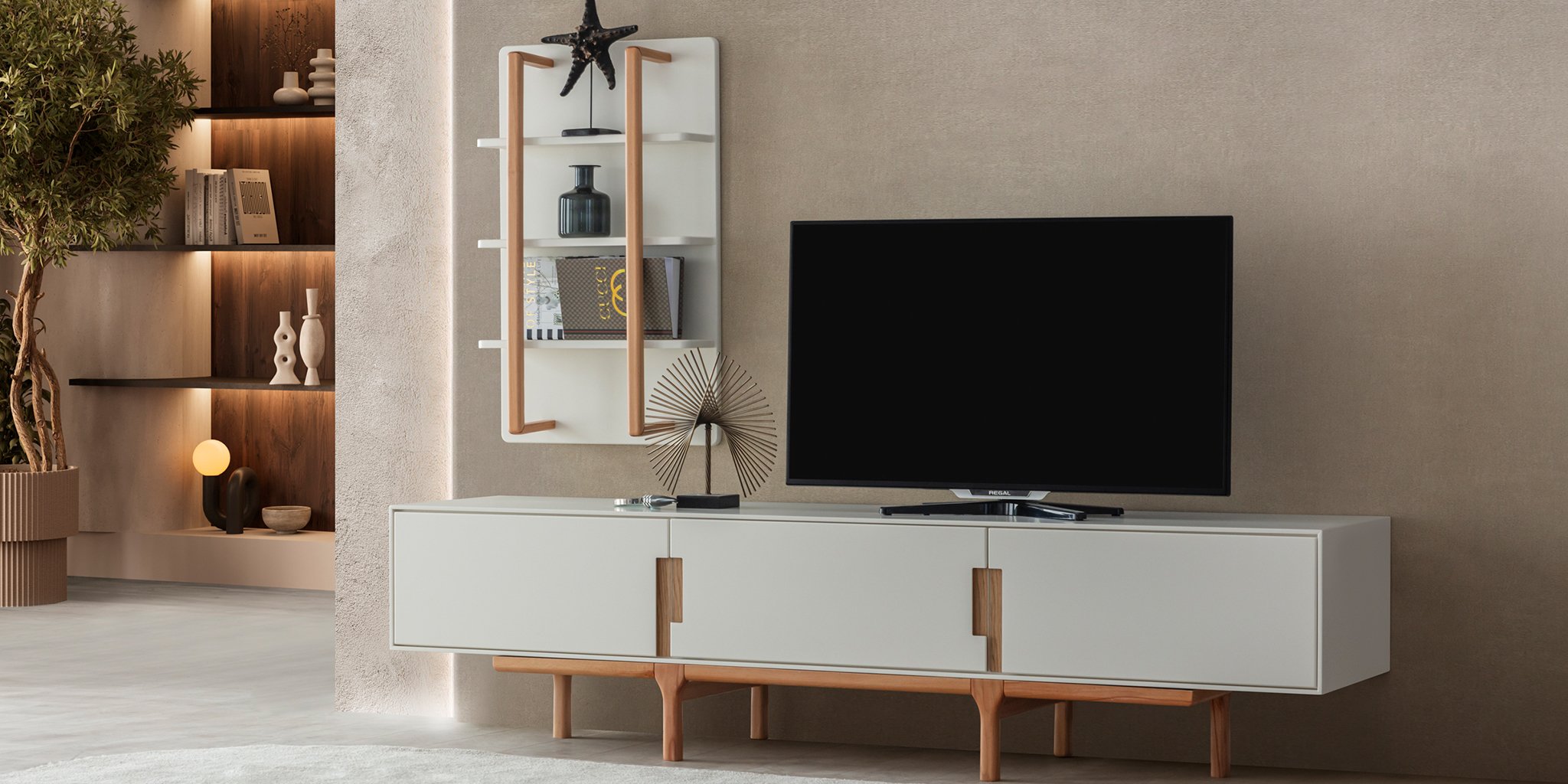 Aura Tv Ünitesi Natural - İnegöl Mobilya