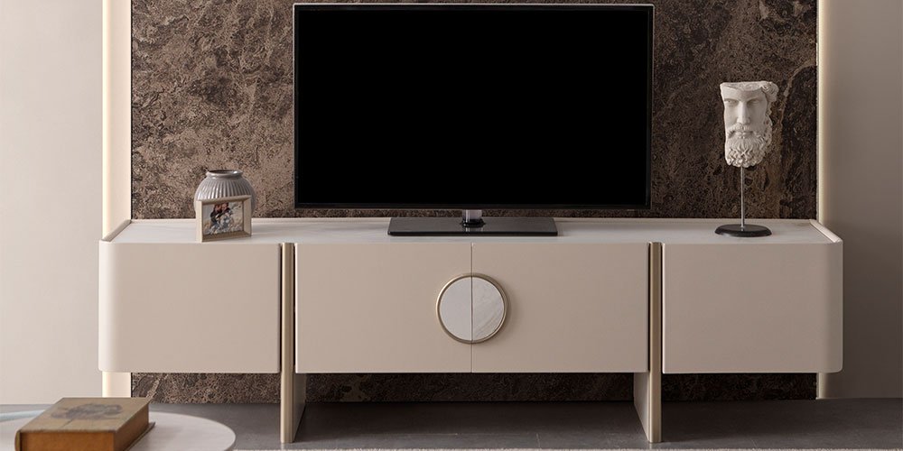 Lusso Tv Ünitesi Mermer - İnegöl Mobilya