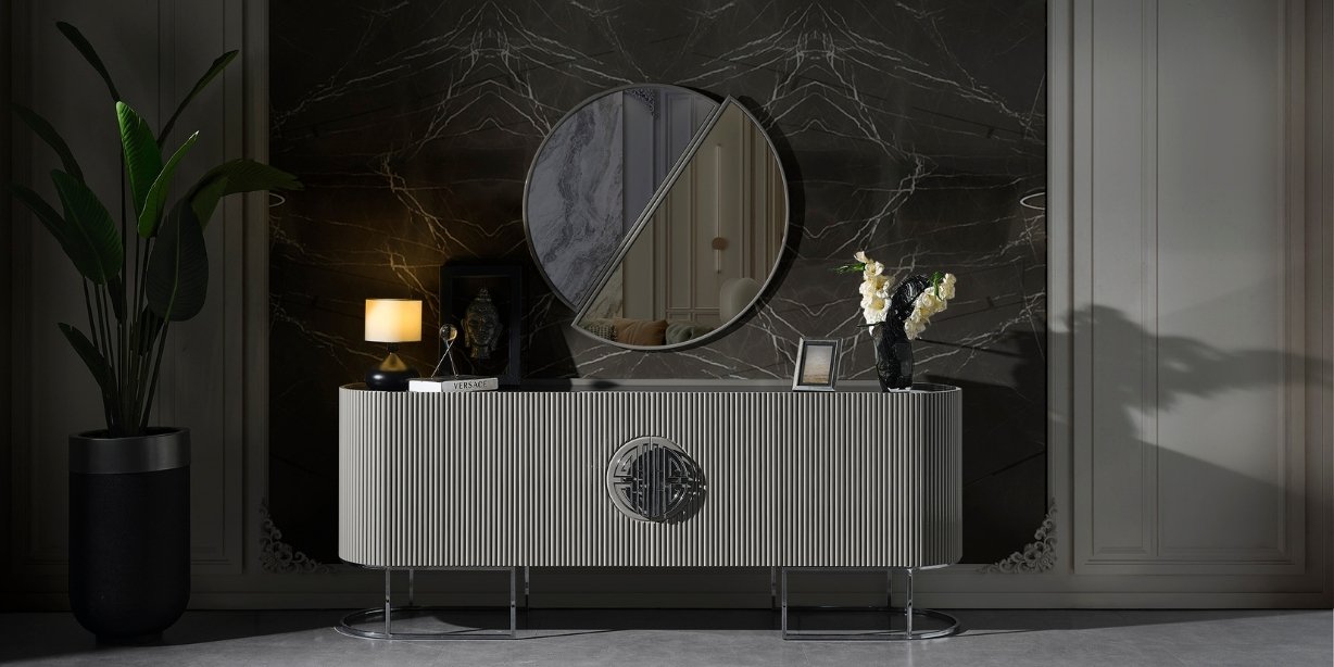 Gucci Duman Gri Yemek Odası Takımı - İnegöl Mobilya