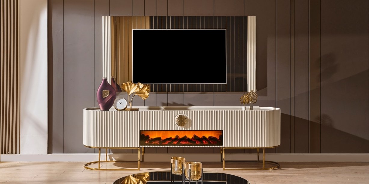 Gucci Ekru Gold Yemek Odası Takımı - İnegöl Mobilya