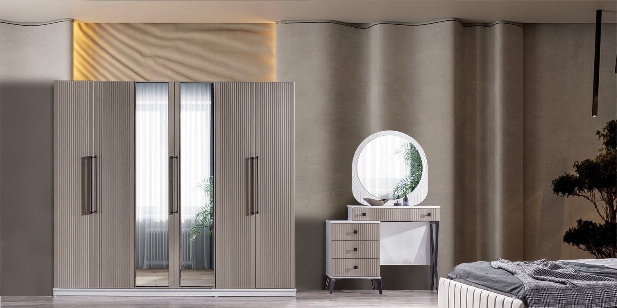 Still Bej Yatak Odası Takımı Mdf - İnegöl Mobilya