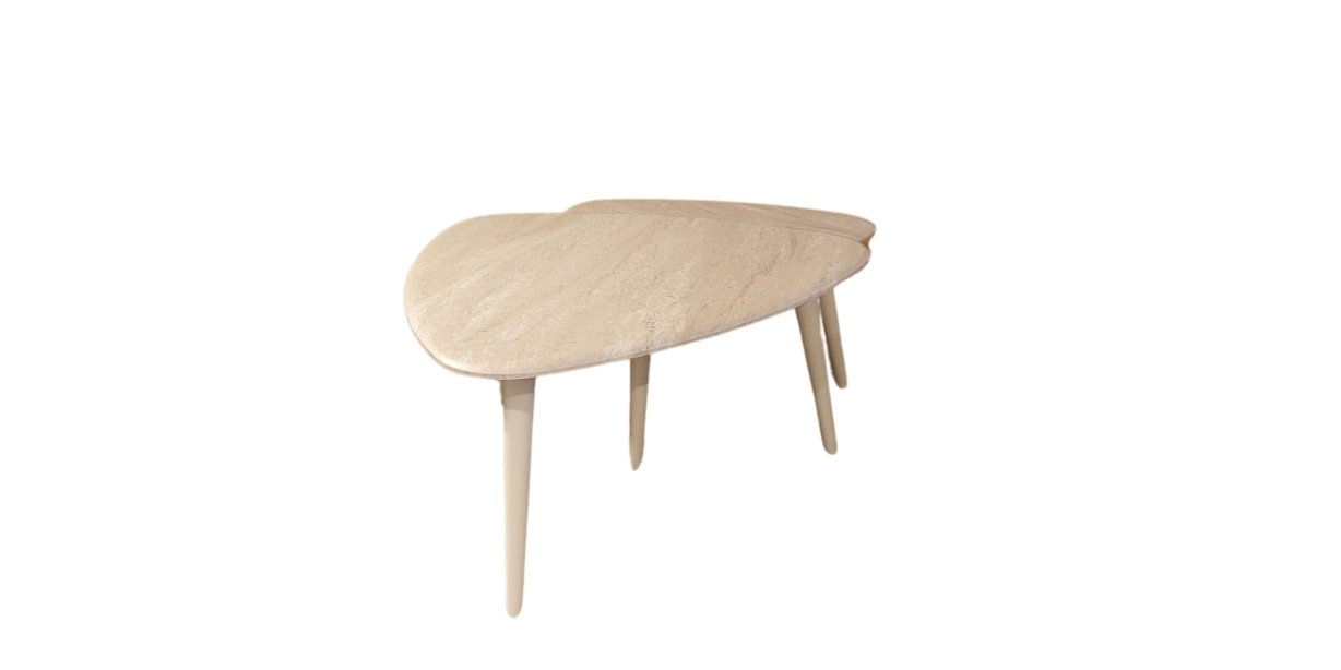 Delta Traverten İkili Sehpa Seti - İnegöl Mobilya