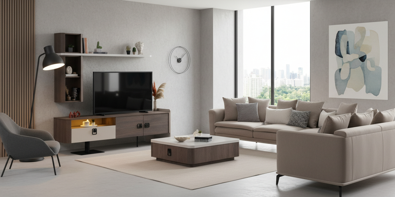 Prada Tv Ünitesi Koyu Ceviz - İnegöl Mobilya