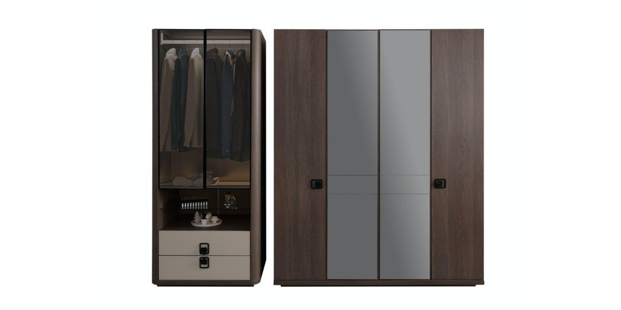 Prada Yatak Odası Takımı Koyu Ceviz - İnegöl Mobilya